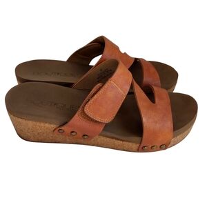 Boutque By Corkys Zipadee Cognac Wedge Sandal